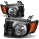 D-Motoring - Headlights - Black Housing - Amber Corner - Plug-n-Play - Pair - 08-12 Ford Escape - 1