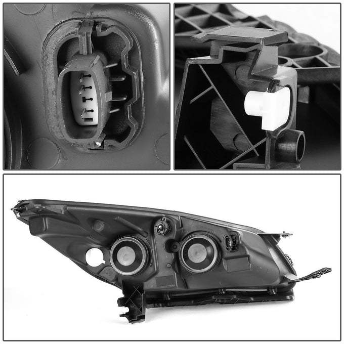 D-Motoring - Headlights - Black Housing - Amber Corner - Plug-n-Play - Pair - 13-16 Ford Escape - 4