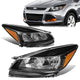 13-16 Ford Escape Headlights - Black Housing - Amber Corner - Plug-n-Play - Pair