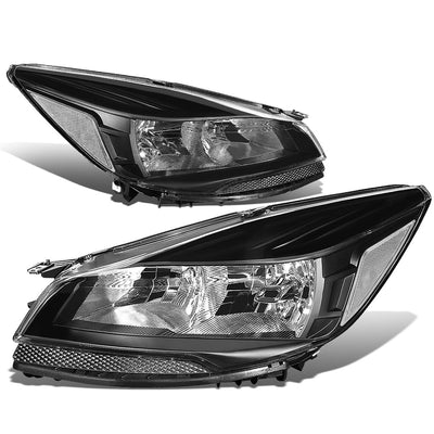 D-Motoring - Headlights - Black Housing - Plug-n-Play - Pair - 13-16 Ford Escape - 1