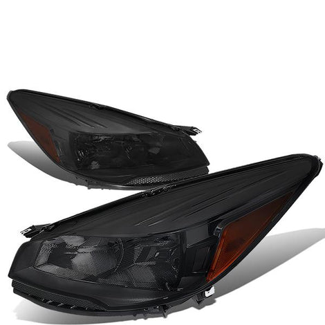 13-16 Ford Escape Headlights - Smoked Housing - Amber Corner - Plug-n-Play - Pair