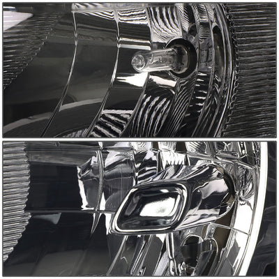 D-Motoring - Headlights - Smoked Lens - Clear Corner - Plug-n-Play - Pair - 13-16 Ford Escape - 2