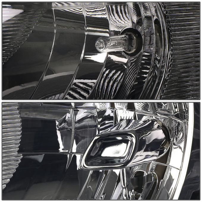 D-Motoring - Headlights - Smoked Lens - Clear Corner - Plug-n-Play - Pair - 13-16 Ford Escape - 2