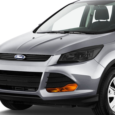 D-Motoring - Headlights - Smoked Lens - Clear Corner - Plug-n-Play - Pair - 13-16 Ford Escape - 5