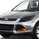 D-Motoring - Headlights - Smoked Lens - Clear Corner - Plug-n-Play - Pair - 13-16 Ford Escape - 5