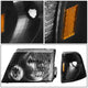 D-Motoring - Headlights - Black Housing - Amber Corner - Plug-n-Play - Pair - 02-05 Ford Explorer - 3