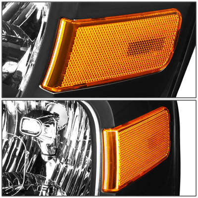 D-Motoring - Headlights - Black Housing - Amber Corner - Plug-n-Play - Pair - 07-14 Ford Expedition - 3
