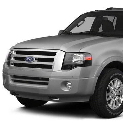 D-Motoring - Headlights - Black Housing - Amber Corner - Plug-n-Play - Pair - 07-14 Ford Expedition - 5