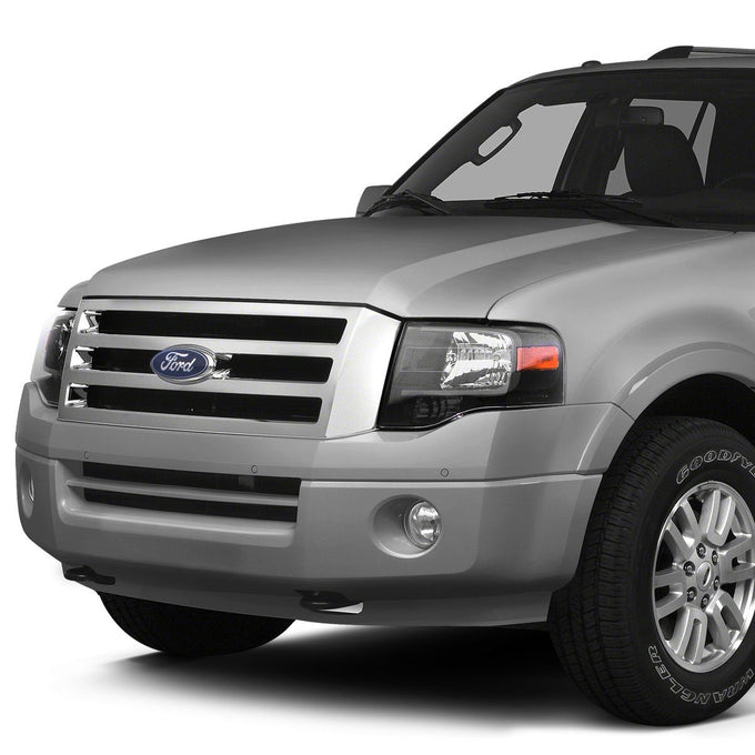 D-Motoring - Headlights - Black Housing - Amber Corner - Plug-n-Play - Pair - 07-14 Ford Expedition - 5