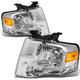 D-Motoring - Headlights - Chrome Housing - Amber Corner - Plug-n-Play - Pair - 07-14 Ford Expedition - 1