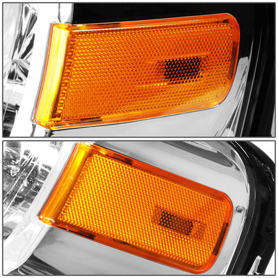D-Motoring - Headlights - Chrome Housing - Amber Corner - Plug-n-Play - Pair - 07-14 Ford Expedition - 3