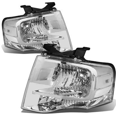 D-Motoring - Headlights - Chrome Housing - Plug-n-Play - Pair - 07-14 Ford Expedition - 1