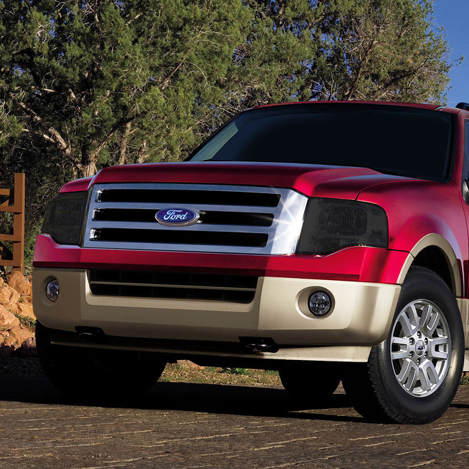 D-Motoring - Headlights - Smoked Lens - Clear Corner - Plug-n-Play - Pair - 07-14 Ford Expedition - 5