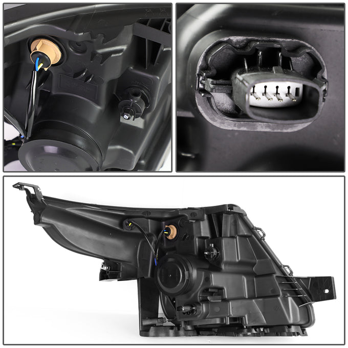 D-Motoring - Headlights - Smoked Lens - Amber Corner - Projector - Plug-n-Play - Pair - 11-15 Ford explorer - 5