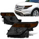 11-15 Ford explorer Headlights - Smoked Housing - Smoked Lens - Amber Corner - Projector - Plug-n-Play - Pair