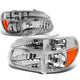 D-Motoring - Headlights - Chrome Housing - Amber Corner - Plug-n-Play - Pair - Ford Explorer / Mercury Mountaineer - 1