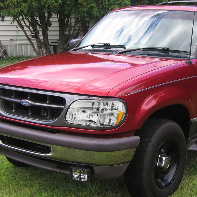 D-Motoring - Headlights - Chrome Housing - Amber Corner - Plug-n-Play - Pair - Ford Explorer / Mercury Mountaineer - 5