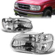 95-01 Ford Explorer Mercury Mountaineer Headlights - Chrome Housing - Plug-n-Play - Pair