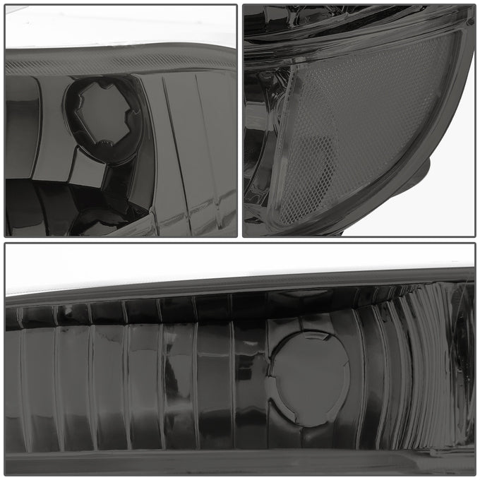 D-Motoring - Headlights - Smoked Lens - Clear Corner - Plug-n-Play - Pair - Ford Explorer / Mercury Mountaineer - 2