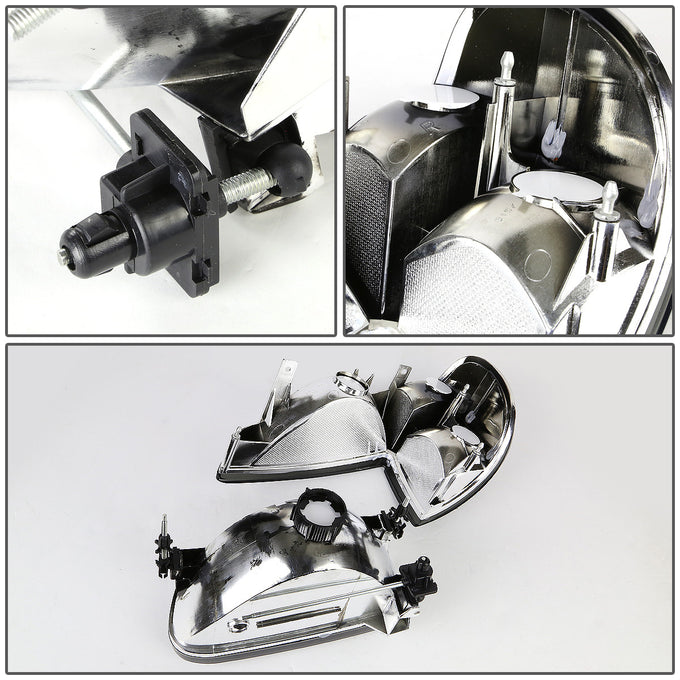 D-Motoring - Headlights - Smoked Lens - Clear Corner - Plug-n-Play - Pair - Ford Explorer / Mercury Mountaineer - 4