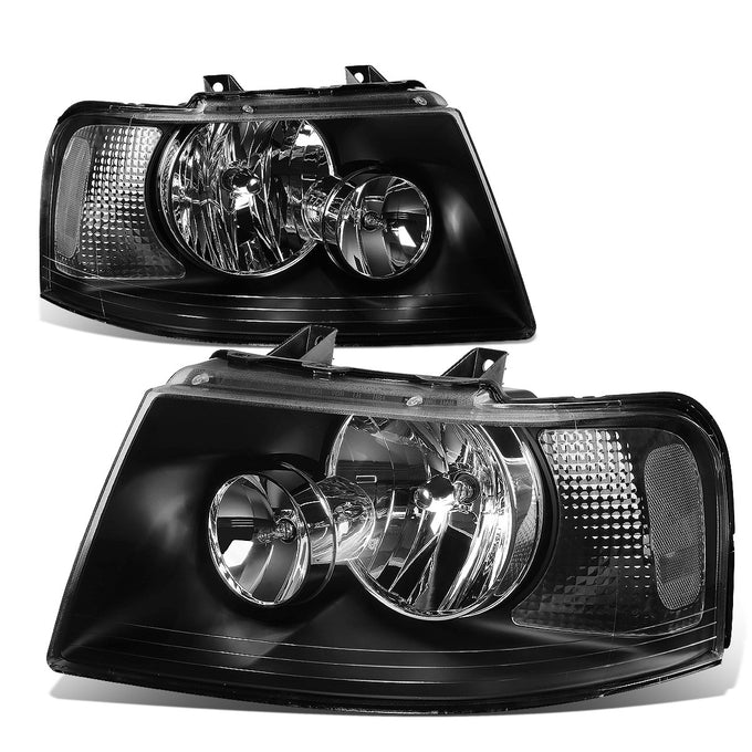 D-Motoring - Headlights - Black Housing - Plug-n-Play - Pair - 03-06 Ford Expedition - 1