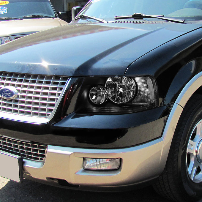 D-Motoring - Headlights - Black Housing - Plug-n-Play - Pair - 03-06 Ford Expedition - 4