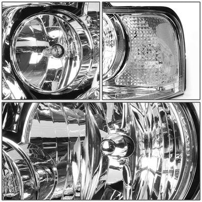 D-Motoring - Headlights - Chrome Housing - Plug-n-Play - Pair - 03-06 Ford Expedition - 2