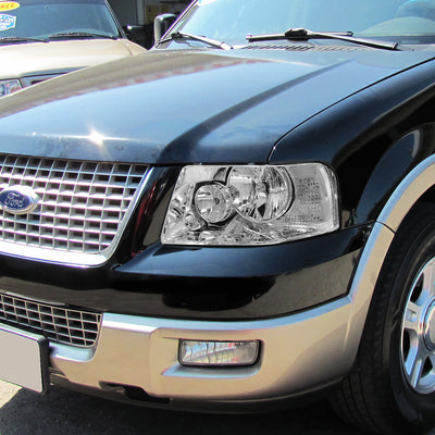 D-Motoring - Headlights - Chrome Housing - Plug-n-Play - Pair - 03-06 Ford Expedition - 4