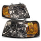D-Motoring - Headlights - Smoked Lens - Amber Corner - Plug-n-Play - Pair - 03-06 Ford Expedition - 1