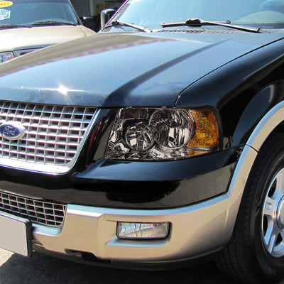D-Motoring - Headlights - Smoked Lens - Amber Corner - Plug-n-Play - Pair - 03-06 Ford Expedition - 4