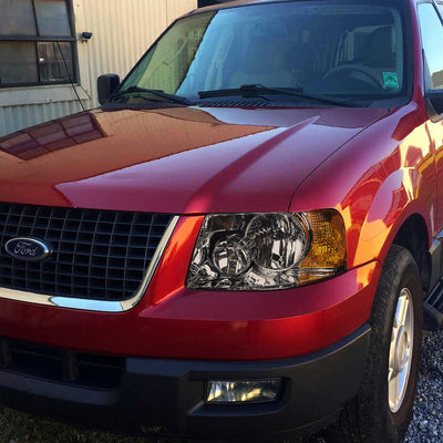 D-Motoring - Headlights - Smoked Lens - Amber Corner - Plug-n-Play - Pair - 03-06 Ford Expedition - 5