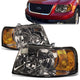 03-06 Ford Expedition Headlights - Smoked Housing - Amber Corner - Plug-n-Play - Pair