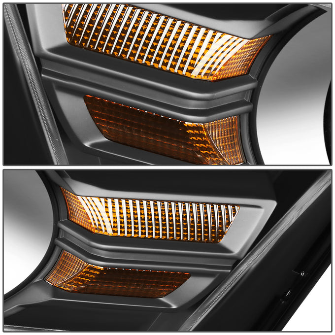 D-Motoring - Headlights - Black Housing - Amber Corner - Plug-n-Play - Pair - 10-14 Ford Mustang - 3