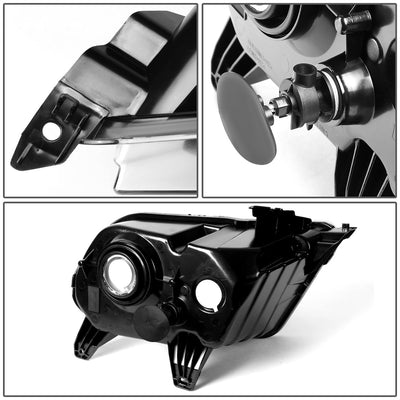 D-Motoring - Headlights - Black Housing - Amber Corner - Plug-n-Play - Pair - 10-14 Ford Mustang - 4
