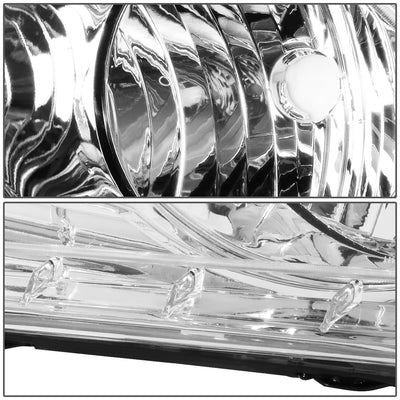 D-Motoring - Headlights - Chrome Housing - Amber Corner - Plug-n-Play - Pair - 10-14 Ford Mustang - 2