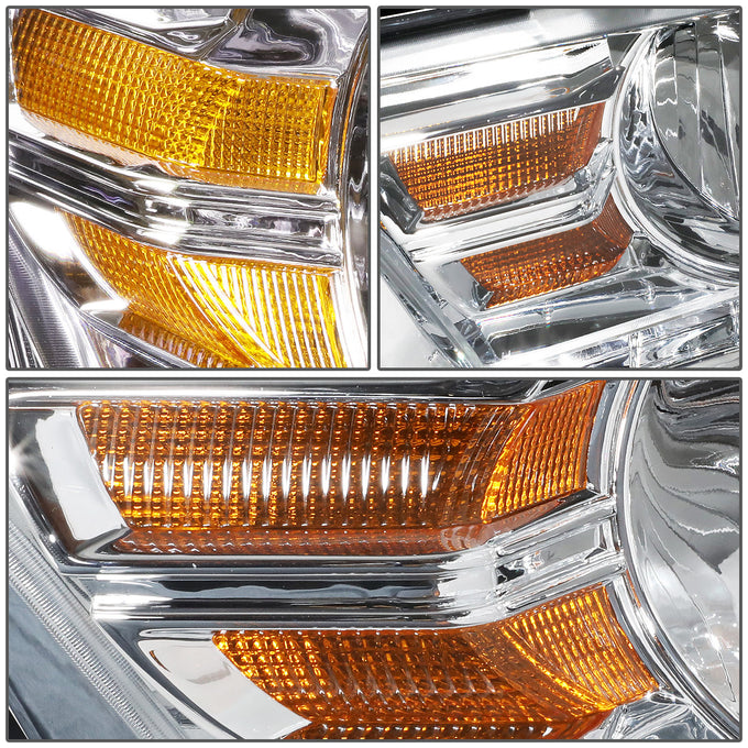 D-Motoring - Headlights - Chrome Housing - Amber Corner - Plug-n-Play - Pair - 10-14 Ford Mustang - 3