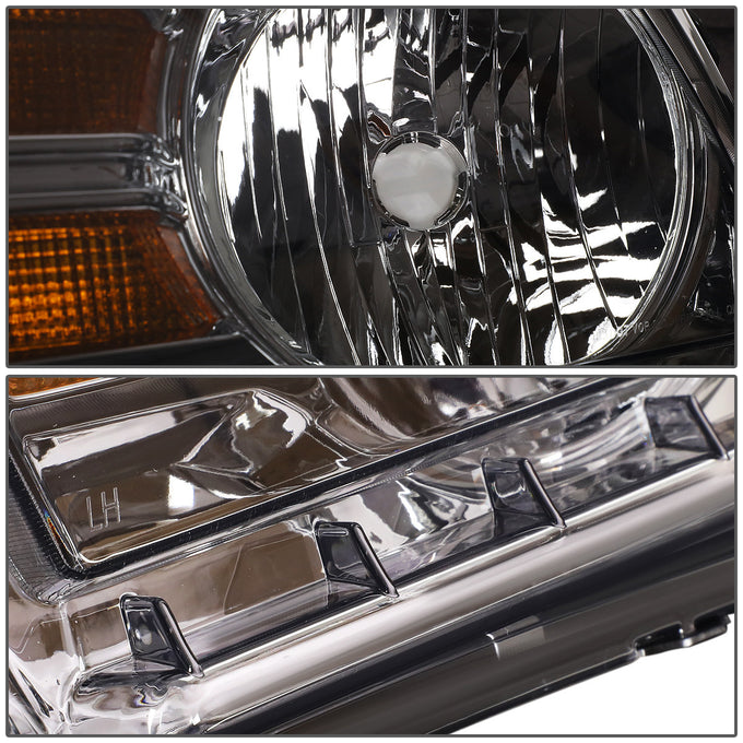 D-Motoring - Headlights - Smoked Lens - Amber Corner - Plug-n-Play - Pair - 10-14 Ford Mustang - 2