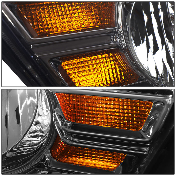 D-Motoring - Headlights - Smoked Lens - Amber Corner - Plug-n-Play - Pair - 10-14 Ford Mustang - 3