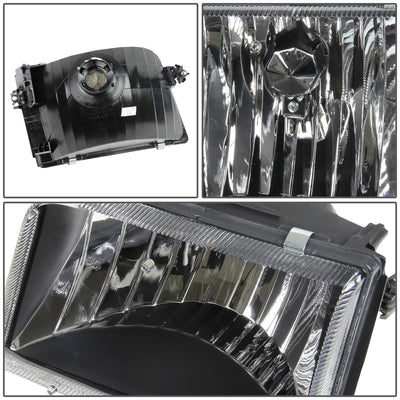 D-Motoring - Headlights - Black Housing - Plug-n-Play - Pair - 93-97 Ford Ranger - 5