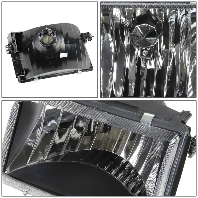 D-Motoring - Headlights - Black Housing - Plug-n-Play - Pair - 93-97 Ford Ranger - 5