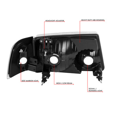 Factory Style Headlights <br>01-11 Ford Ranger