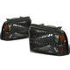 D-Motoring - Headlights - LED DRL - Smoked Lens - Amber Corner - Plug-n-Play - Pair - Ford F-250 / 350 / 450 / 550 Super Duty - 4
