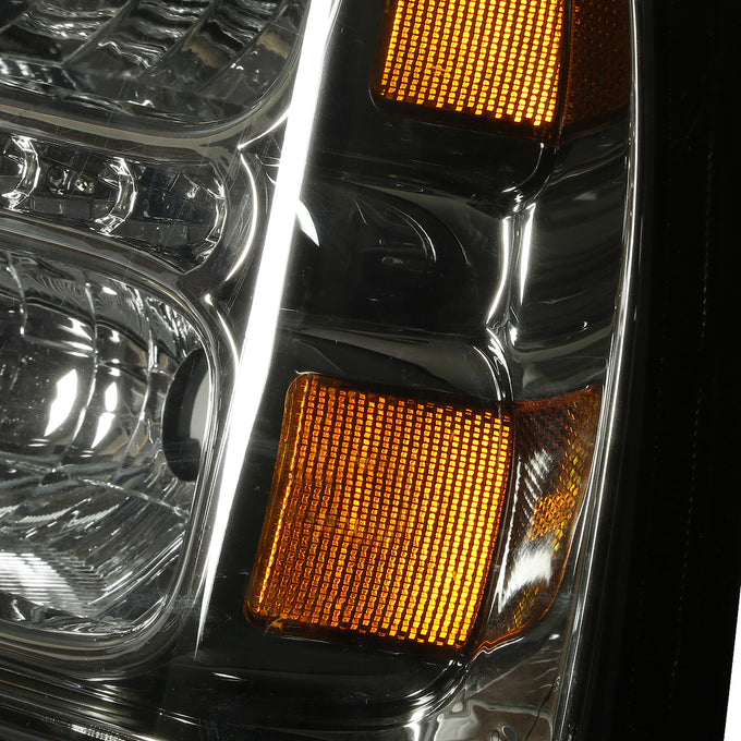 D-Motoring - Headlights - LED DRL - Smoked Lens - Amber Corner - Plug-n-Play - Pair - Ford F-250 / 350 / 450 / 550 Super Duty - 5
