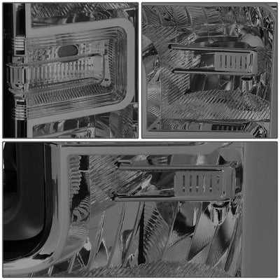 17-19 F250 F350 Super Duty Headlights - Smoked/Clear - Pair - HL-OH-FSD17-SM-CL1 - 4