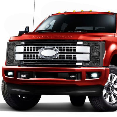 17-19 F250 F350 Super Duty Headlights - Smoked/Clear - Pair - HL-OH-FSD17-SM-CL1 - 8