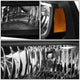 D-Motoring - Headlights - Black Housing - Amber Corner - Plug-n-Play - Pair - 05-07 Ford F-250 / 350 / 450 / 550 Super Duty - 2