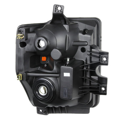 D-Motoring - Headlights - Black Housing - Amber Corner - Plug-n-Play - Pair - 08-10 Ford F-250 / 350 / 450 / 550 Super Duty - 3