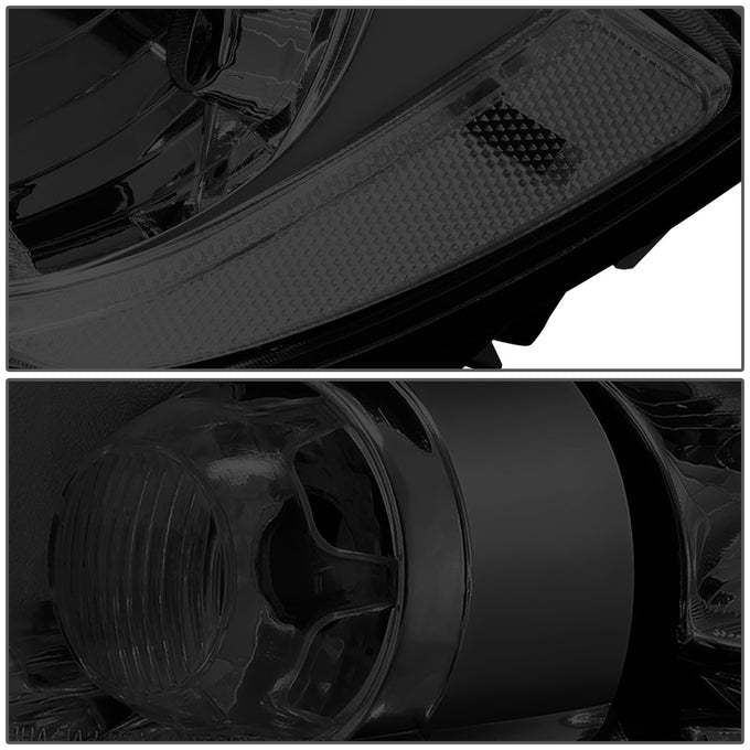 D-Motoring - 11-13 Jeep Grand Cherokee Headlights - Smoked Lens - Clear Corner - Plug-n-Play - Pair - 4