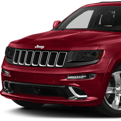 D-Motoring - 14-16 Jeep Grand Cherokee Pre Facelift Headlights - Smoked Housing - Smoked Lens - Amber Corner - Plug-n-Play - Pair - 7