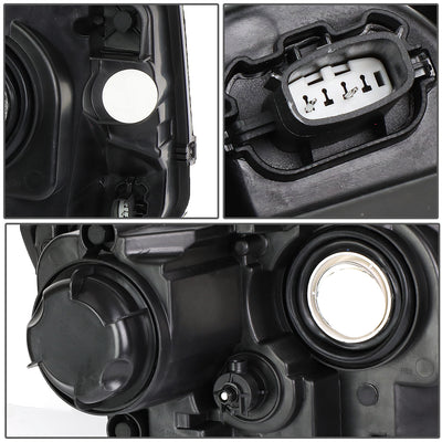 D-Motoring - 14-16 Jeep Grand Cherokee Pre Facelift Headlights - Smoked Housing - Smoked Lens - Clear Corner - Plug-n-Play - Pair - 5